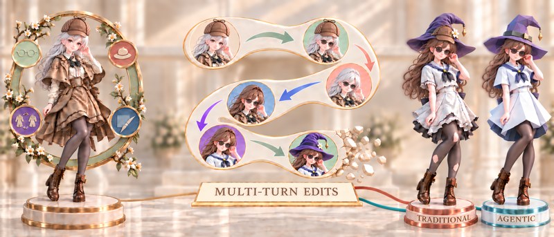 EditHero teaser: multi-turn part-level edits